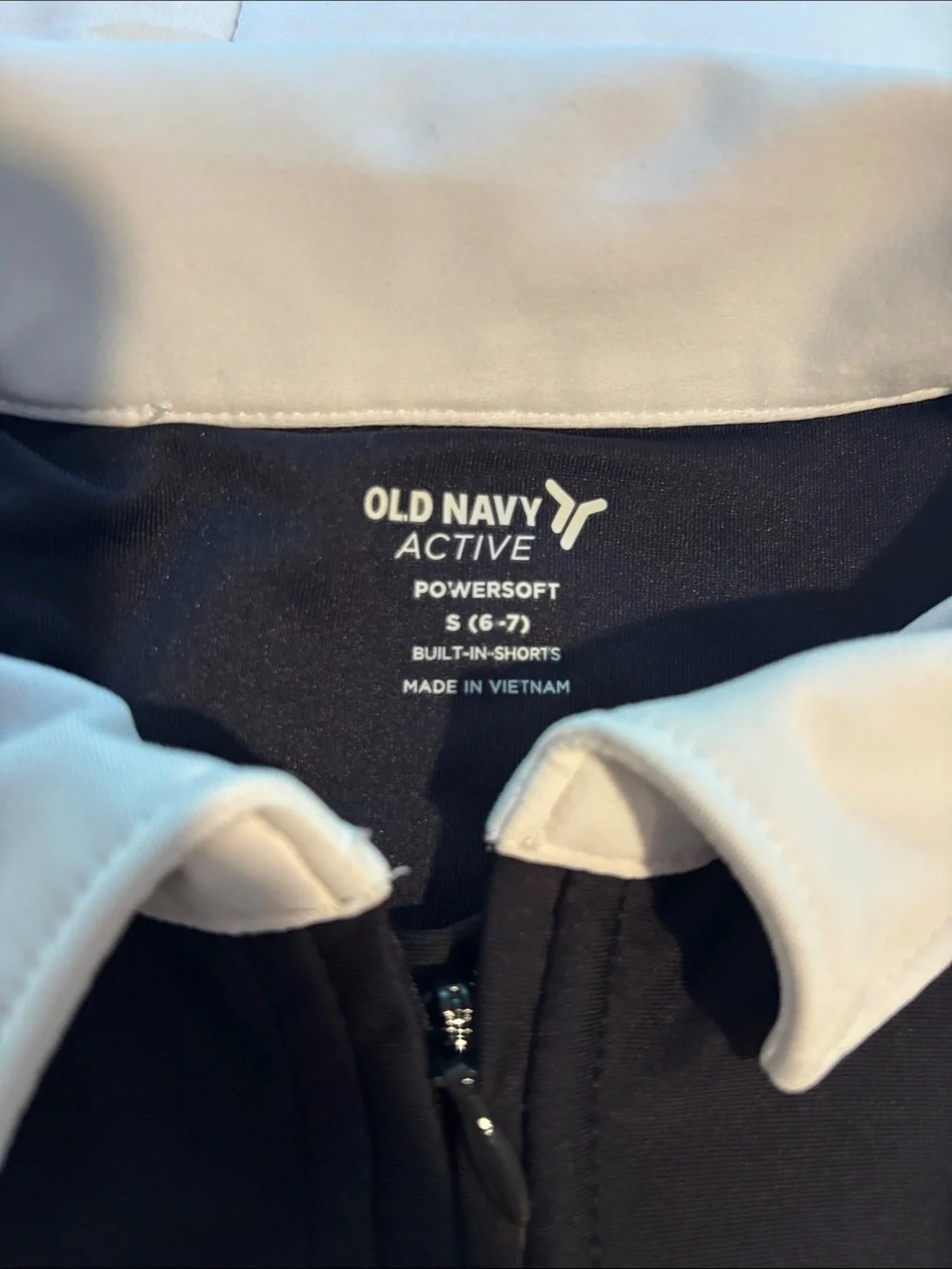 Old Navy Black Mini Polo Dress with White Collar
